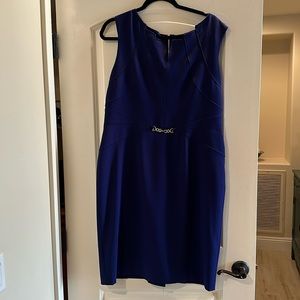 Purple sleeveless, and Tracy dress, gold embellishment at waist size 14.
